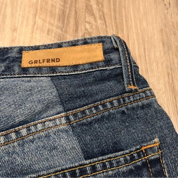 GRLFRND Distressed Blue Jean Shorts - Picture 5 of 9